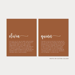 Wedding Vows Art Prints with Custom Names and Wedding Vows, Minimalist DIY image 2