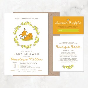 Fox Baby Shower Invitation