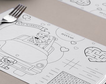 Arch Wedding Activity Placemat for Kids, Photo, Digital File (PDF or JPG) — DIY