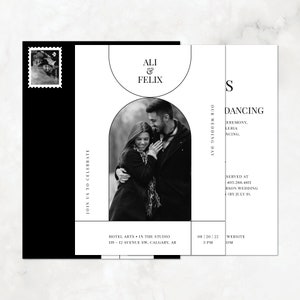 Arch Wedding Invitation Set, Photo