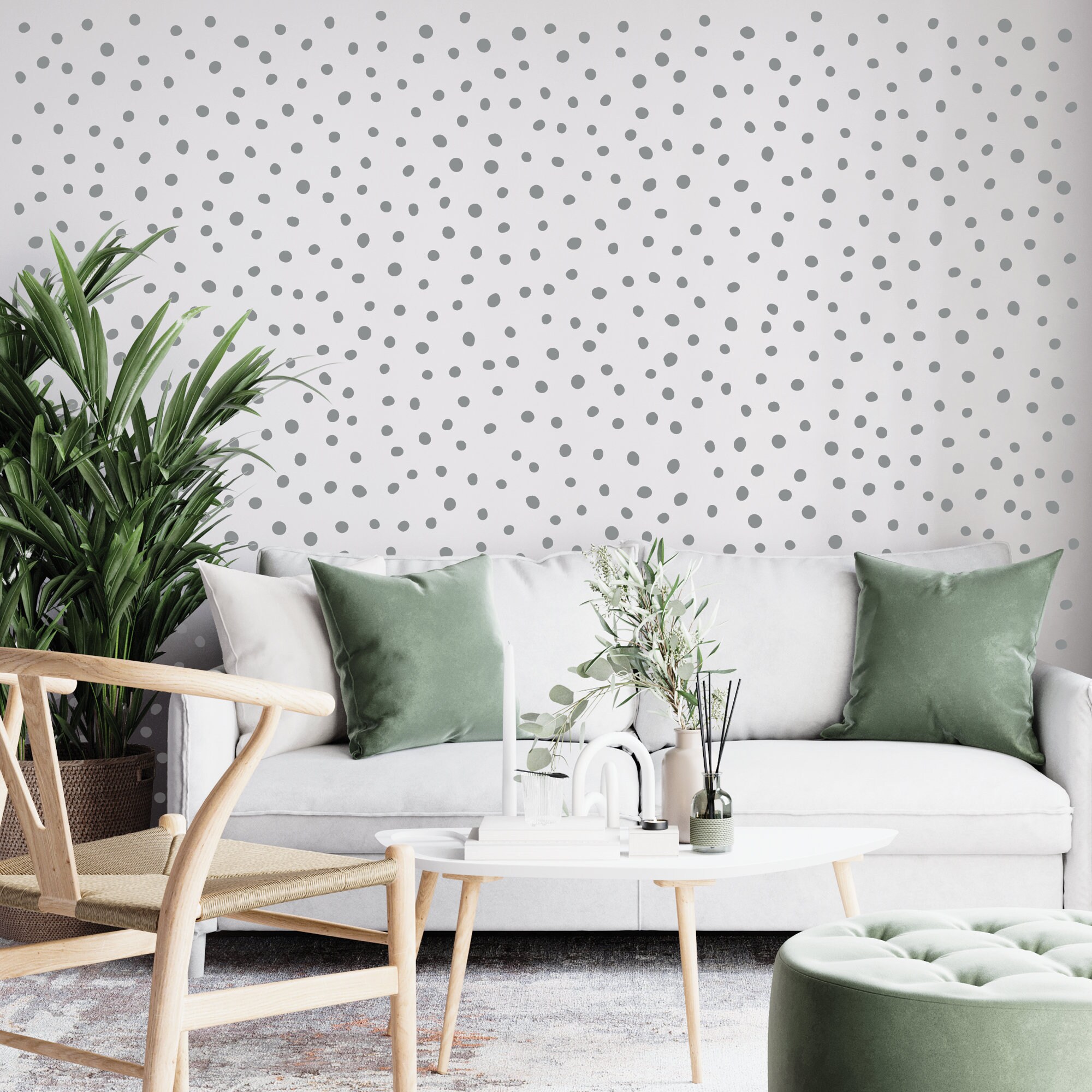 Irregular Dots Wall Decals Removable Black White Gold Etsy