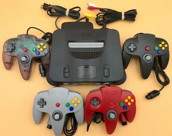 N64 Nintendo 64 Console + Up to 4 New Controllers + Cords + CLEANED INSIDE & OUT