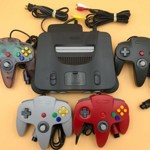 N64 Nintendo 64 Console + Up to 4 New Controllers + Cords + CLEANED INSIDE & OUT