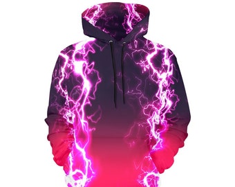 Lightning Rave Hoodie Thunder Electrified Hooded Pullover