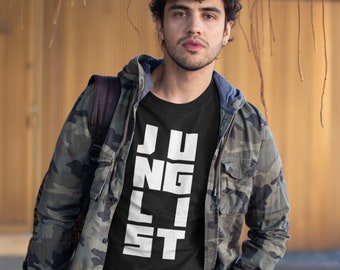 Junglist Shirt DNB Drum N Bass Vinyl DJ Rave Festival Outfit EDM Dubstep Riddim Dub Jungle Neurofunk Basshead Headbang Clothing Turntablist