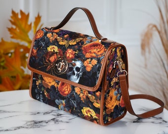 Goth Cottagecore Handbag Witchy Satchel Purse Shoulder Bag Vegan Leather Hippie Boho Bohemian Wiccan Witchcraft Wicca Macabre Creepy Magick