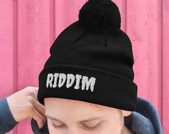 Riddim Dubstep Beanie Skull Cap Headwear Winter Hat Junglist Drum n Bass Music Dj Outfit Clothing Basshead Headbang Mens Festival Vibes Life