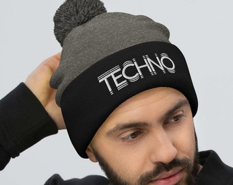 Gorro de invierno Techno Rave Festival Edm Skull Cap Junglist Dnb Drum Bass Riddim Psytrance Dubstep Hardstyle Ropa Sombreros Música House