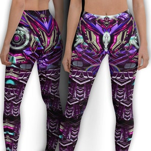 Womens Cyberpunk Armor Leggings, Futuristic Sci-fi Cosplay Alien Space Suit Outfit, Robot Cyborg Costume, Future Assassin Ninja Cybergoth