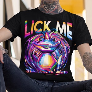 Trippy Frog Rave Shirt, Lick Me Psychedelic Toad Acid Mushrooms LSD Mdma Dmt Hippie Psytrance Lets Get Weird Techno Plur Melt Kandi Raver image 1