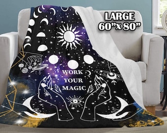 Pentacle Witch Modern Pagan Wicca Witchcraft Comfortable Throw Blanket Plush Soft Cozy Quilt Bedding Decor Bedroom Decorations Wearable