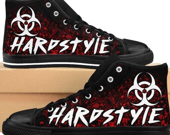 Hardstyle Shoes Biohazard Rave Sneakers Rawstyle Jumpstyle Gabber Techno Psystyle Plur Kandi Kid Hard Dance Techno Happycore