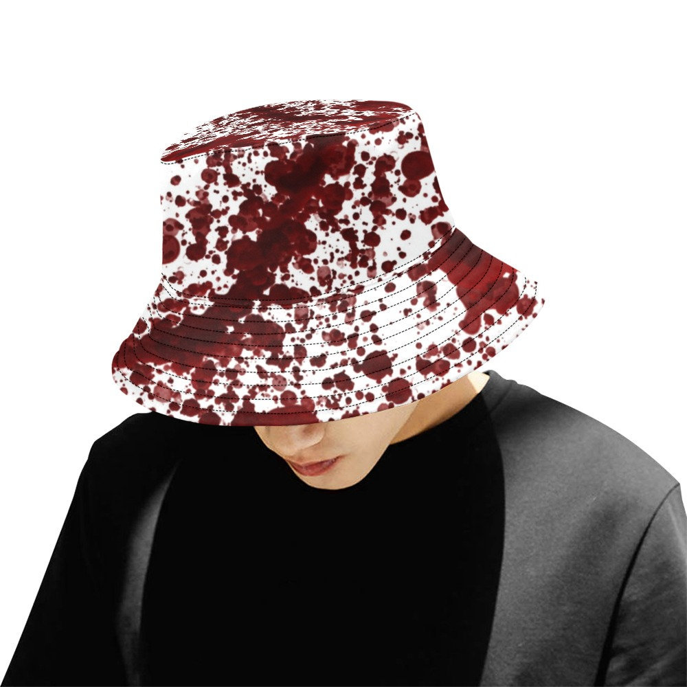 Bloody Bucket Hat Blood Splattered Halloween Costume Cap Vampire