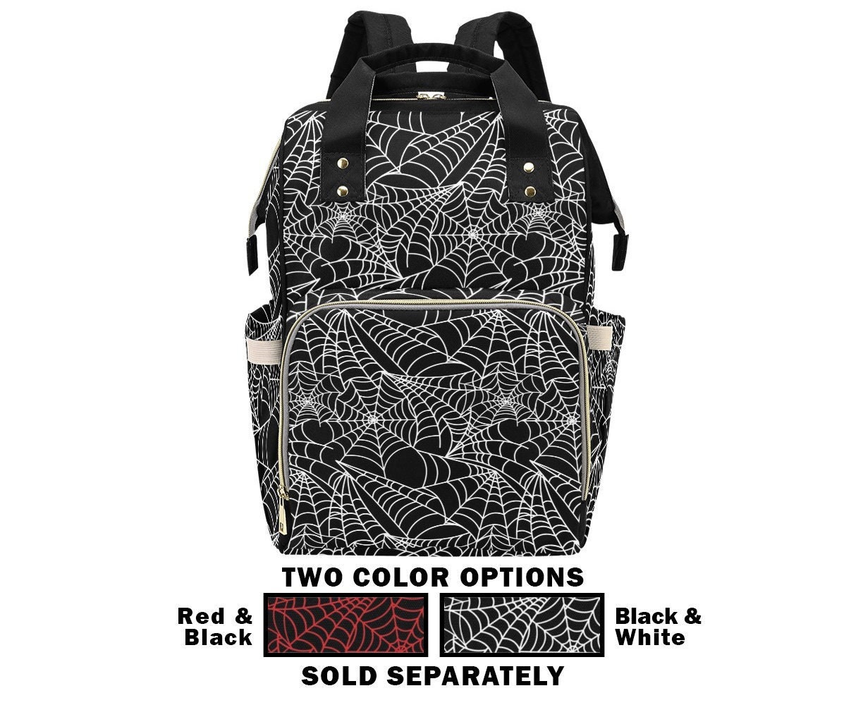 Goth Spider Web Lunch Bag - Insulated Tote With Adjustable Shoulder Strap, Cooler Bag For Office, Travel, Picnic