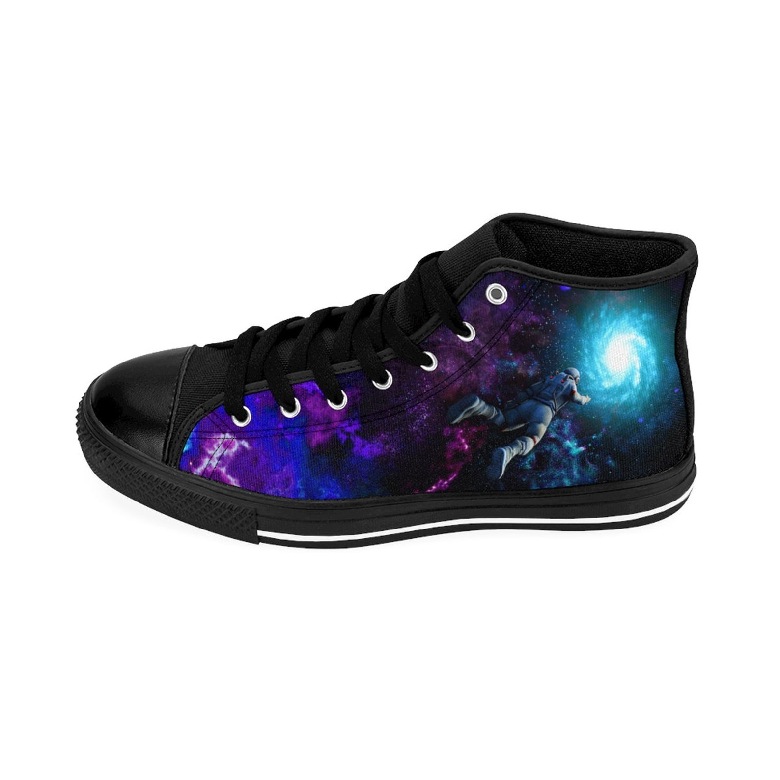 Galaxy Blue Space Men's High Top Shoes