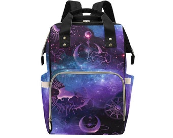 Celestial Diaper Bag Backpack Sun Moon 