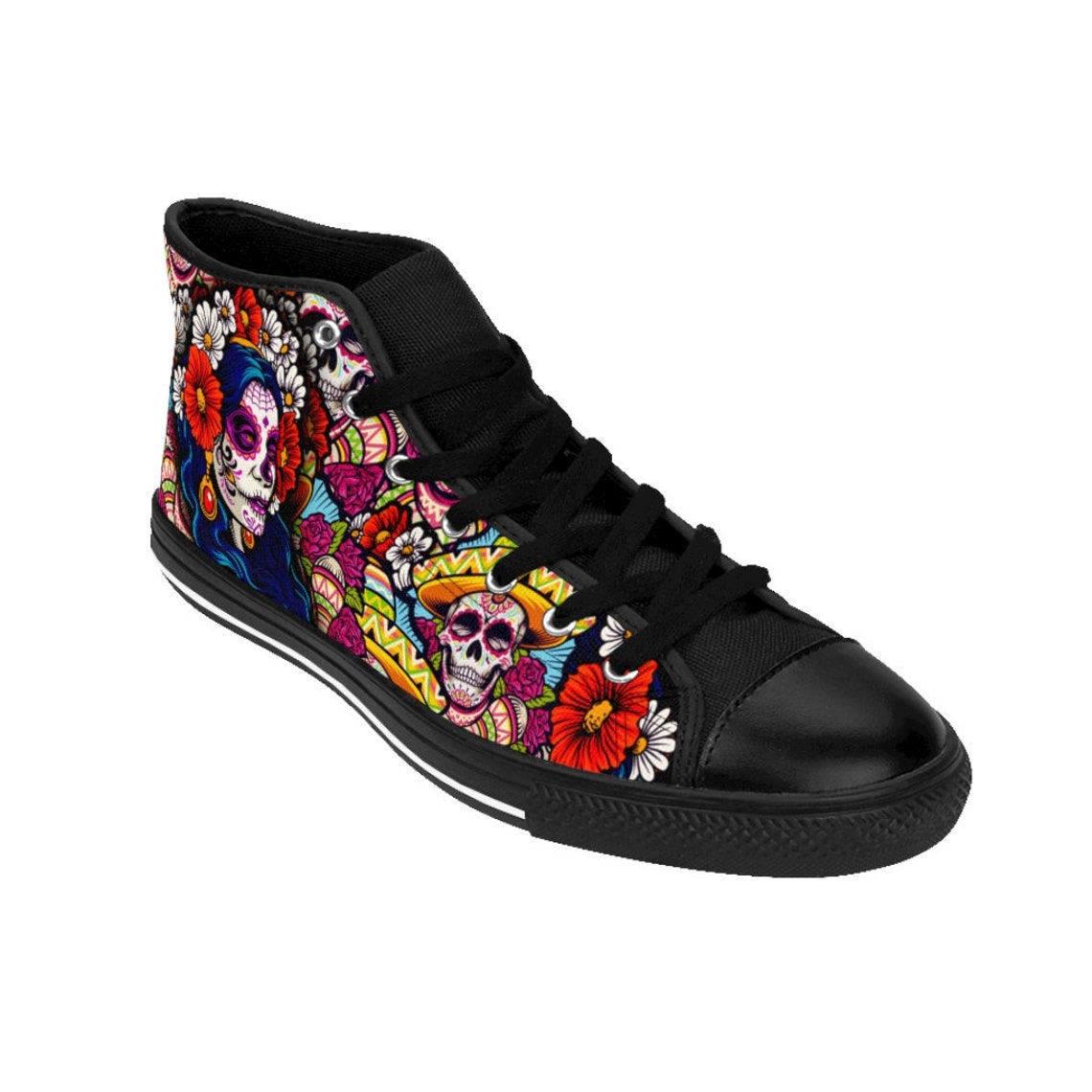 Mens Dia De Los Muertos Shoes Halloween Sneakers Day of the Etsy