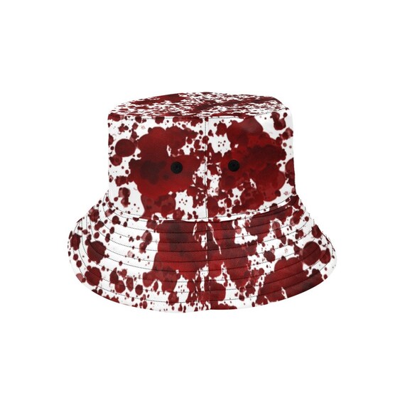 Bloody Bucket Hat Blood Splattered Halloween Costume Cap Vampire