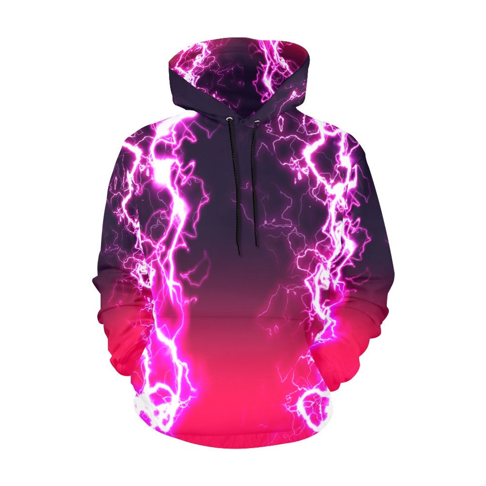 Lightning Rave Hoodie Thunder Electrified Hooded Pullover | Etsy