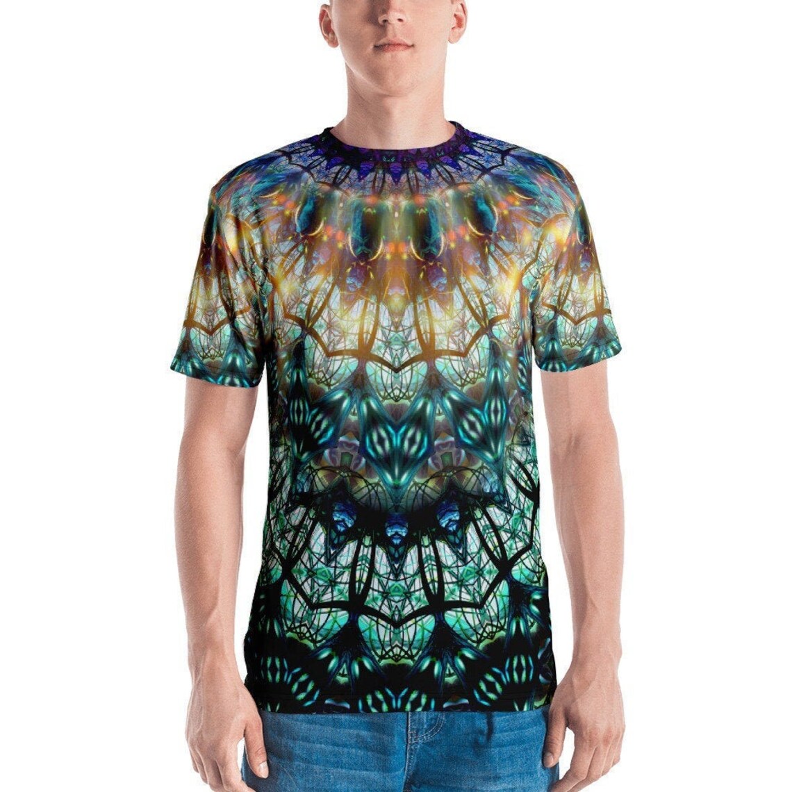 Trippy Shirt Psychedelic Clothing Mens Rave Edm Techno | Etsy