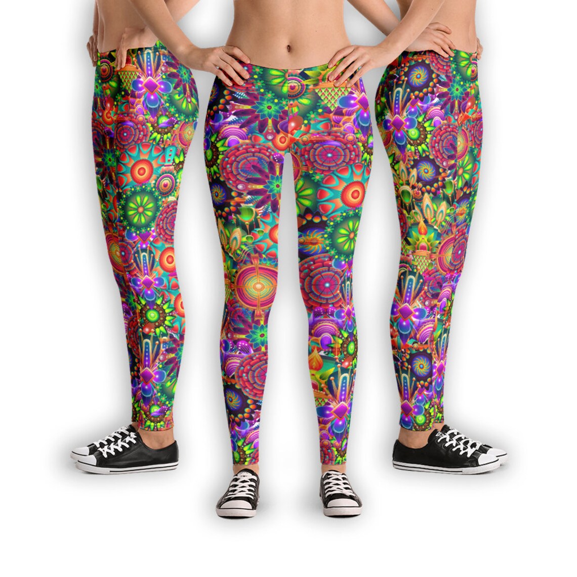 Trippy Hippie Flame Psychedelic Women's Leggings