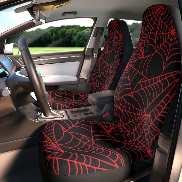 Red Goth Car Seat Covers Etsy