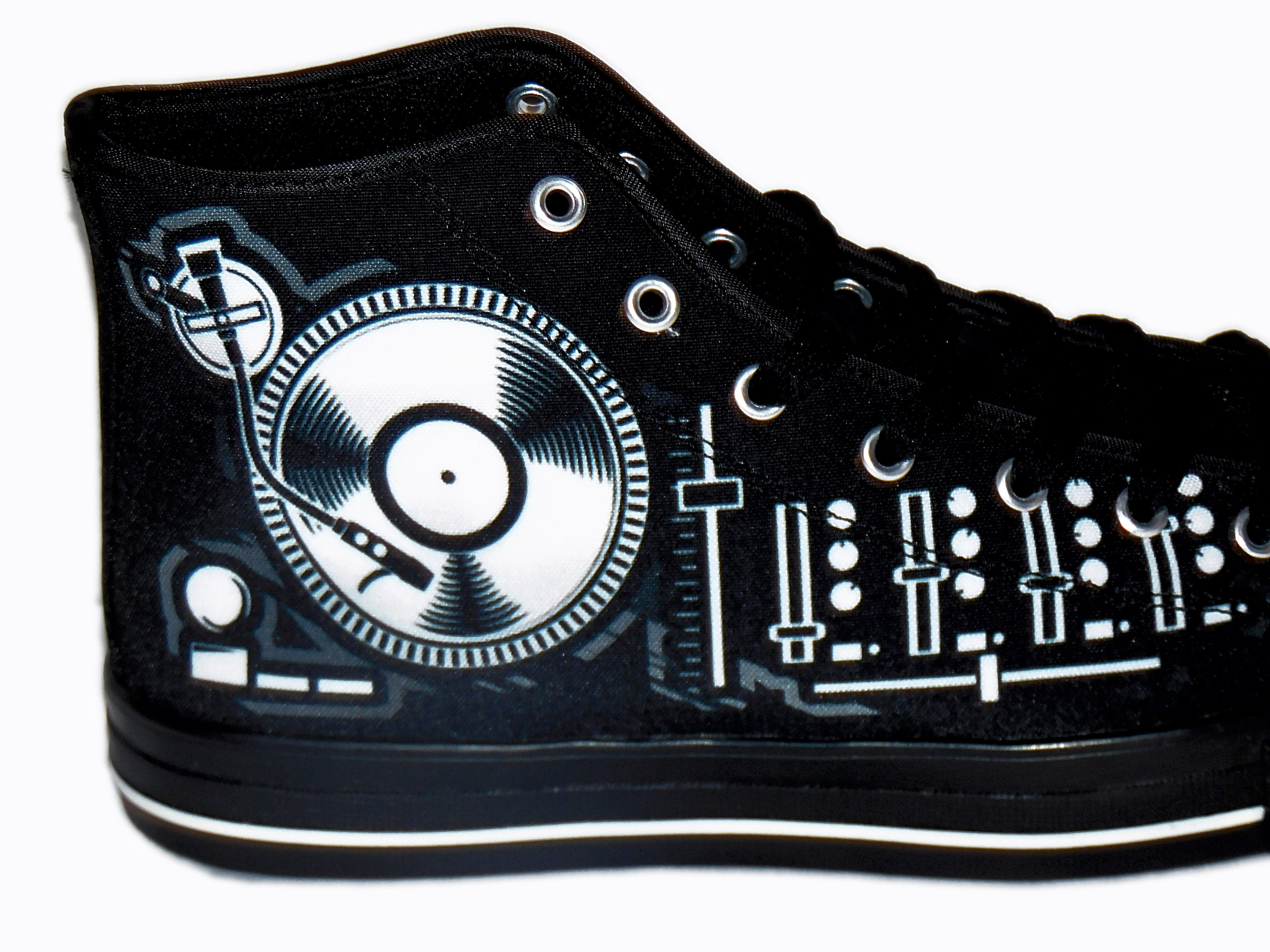 Men DJ Shoes Edm Rave Sneakers Turntable High-tops Vinyl Men DJ Shoes Edm Rave Sneakers Turntable High-tops Vinyl