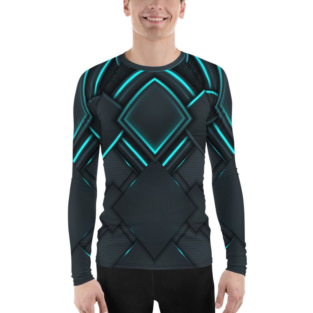 Gray Gradient Zipper Long Sleeve Swim Shirt UPF50+ Rash