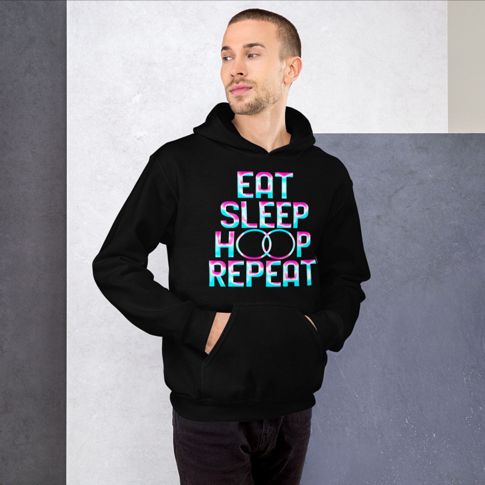 Eat Sleep Hoop Repeat Hula Hooper Hoodie Hooping Flow Arts Etsy