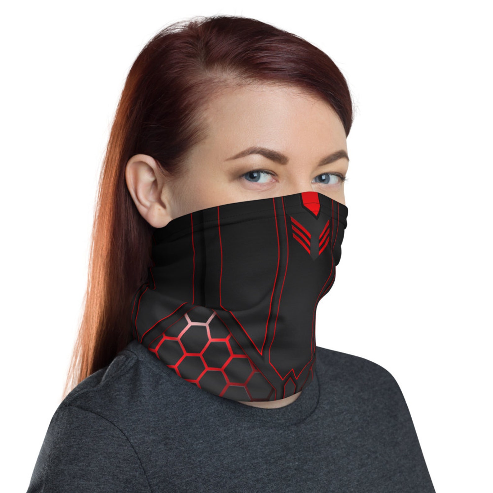 Ninja Face Mask Neck Gaiter Cloth Bandana Cyberpunk Futuristic Etsy