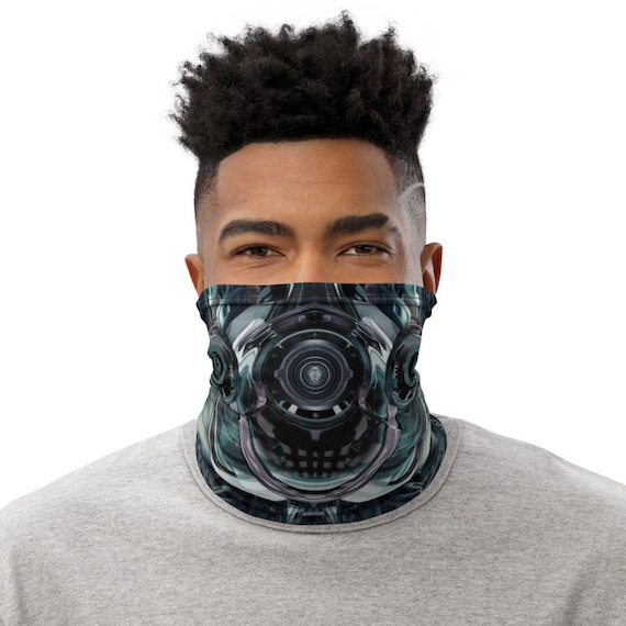Iedereen In elegant Futuristic Face Mask Cyberpunk Ninja Armor Cosplay Neck Gaiter - Etsy