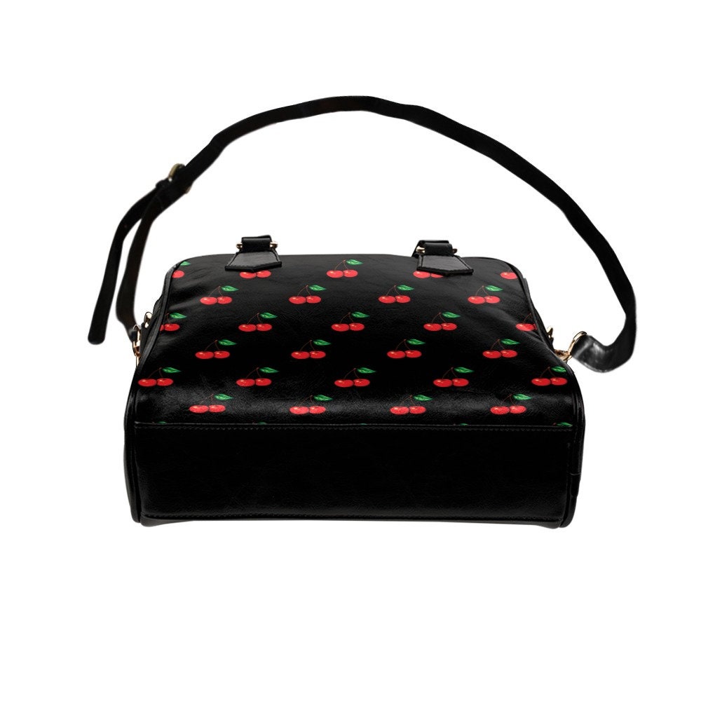 Sac Bandoulière Rockabilly Pois Noir-Rouge – Style Années 50, Parfait Pour Carnaval & Soirées Thème
