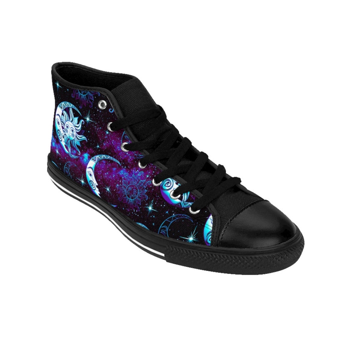 Womens Sun and Moon Shoes High Top Sneakers Celestial Stars - Etsy