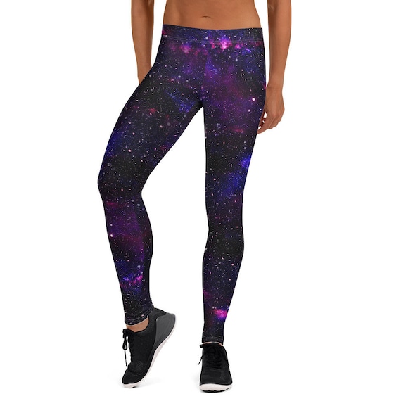 Purple Galaxy Space Leggings - Leggings