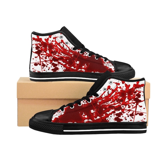 tennis shoes with human blood in them