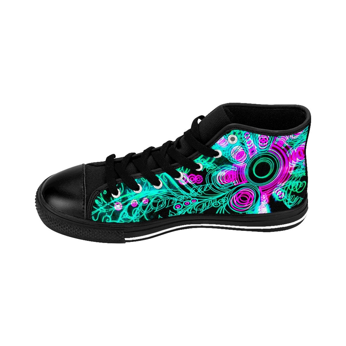 Mens Trippy Rave Shoes, Psychedelic Psytrance Weird Sneakers Vaporwave ...