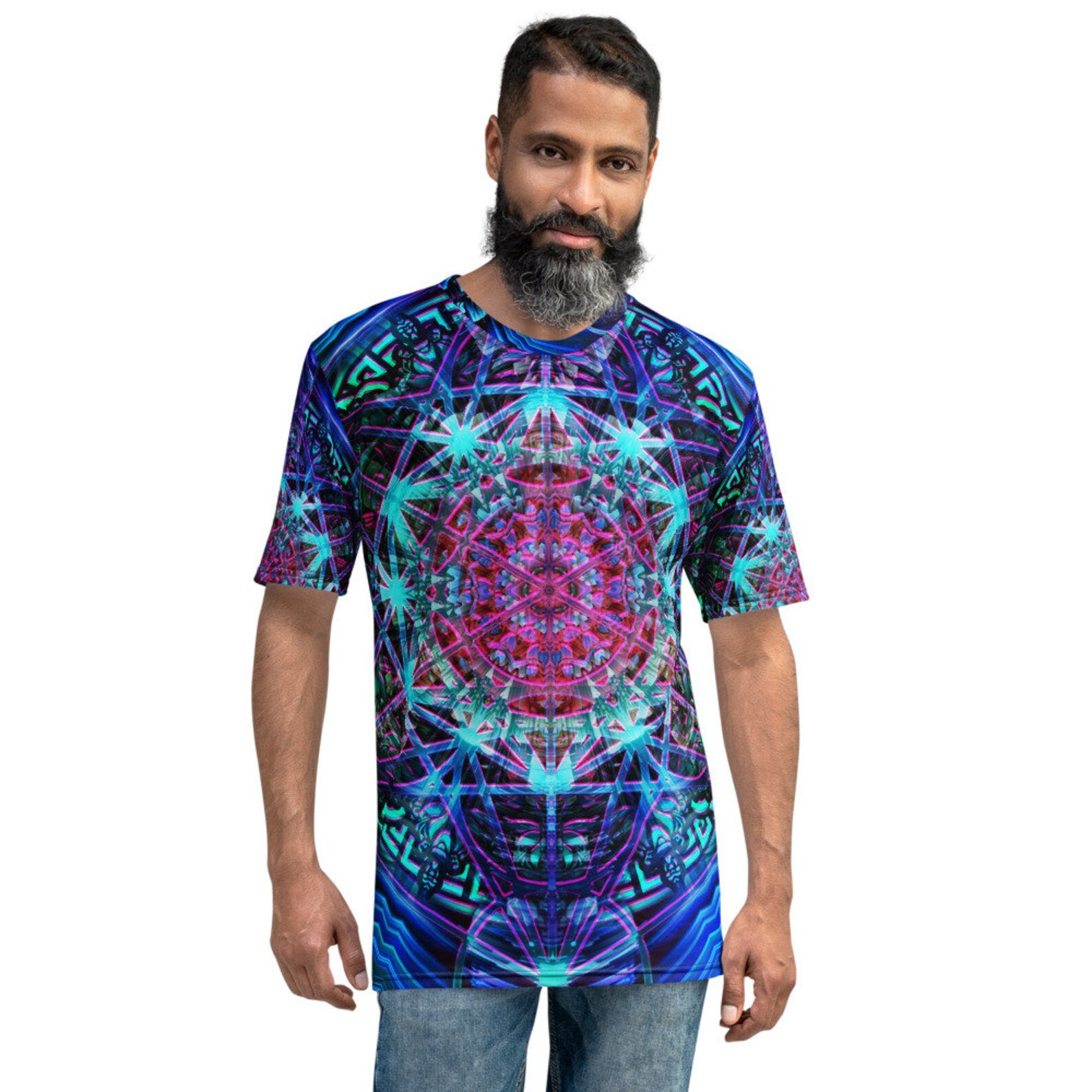Sacred Geometry Shirt Metatrons Cube Mens Festival Clothing | Etsy
