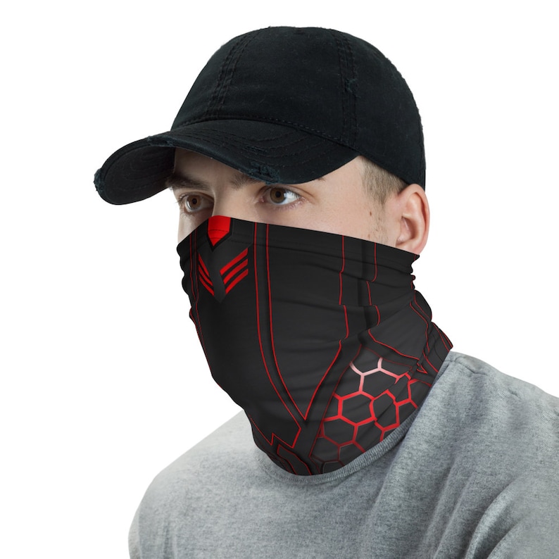 Ninja Face Mask Neck Gaiter Cloth Bandana Cyberpunk Futuristic Etsy