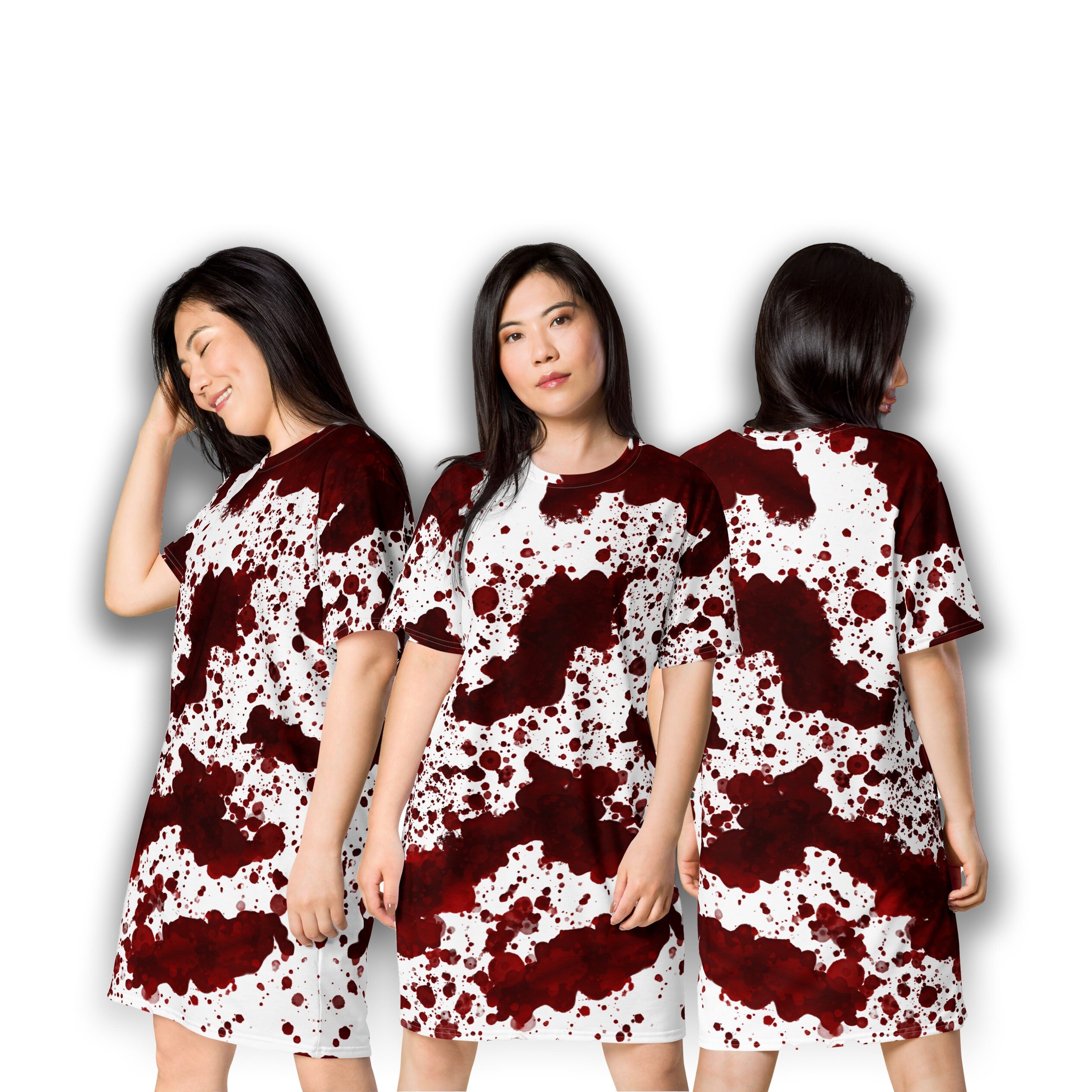 Vestido de camiseta sangrienta disfraz de Halloween manchado de sangre traje de goteo cubierto salpicado de sangre terror gotico vampiro terror macabro morbido Etsy Espana