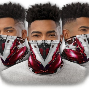 Futuristic Sci-Fi Armor Face Mask Cyberpunk Neck Gaiter Future Ninja Anime Cosplay Bandanna Space Suit Cybergoth Clothing Outfit Balaclava