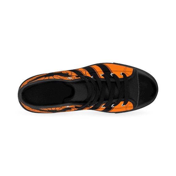 orange and black shoes