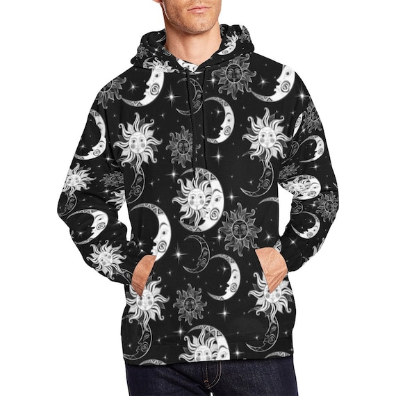 Sun Moon Hoodie Celestial Sweater Pullover Sweatshirt Witchcraft