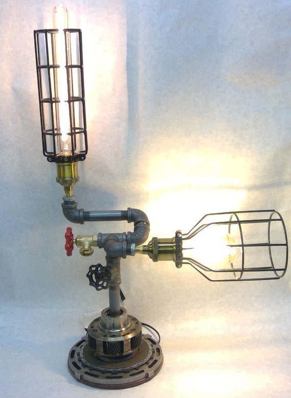 Transmission Gear Base Steampunk Desk Lamp Etsy