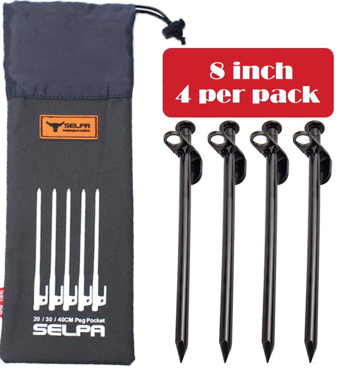 Premium Quality Tent Pegs Stakes 4 Pcs Set Camping Stakes Etsy
