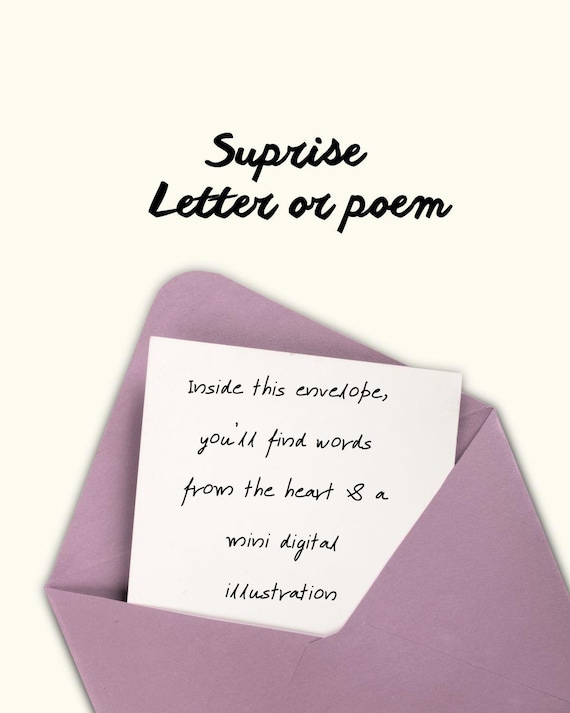 Surprise letter / poem & a mini print