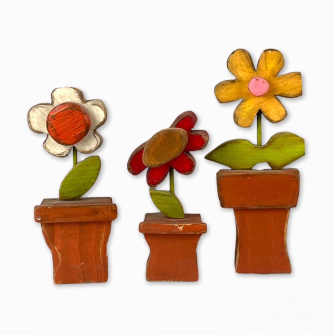 Set of Woodcut Spring Flowers - Etsy