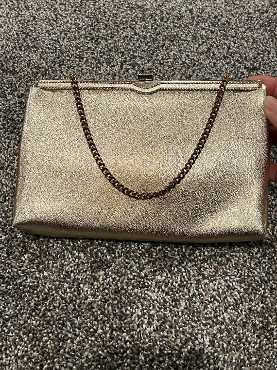 Vintage Gold Convertible Clutch Ande Handbag