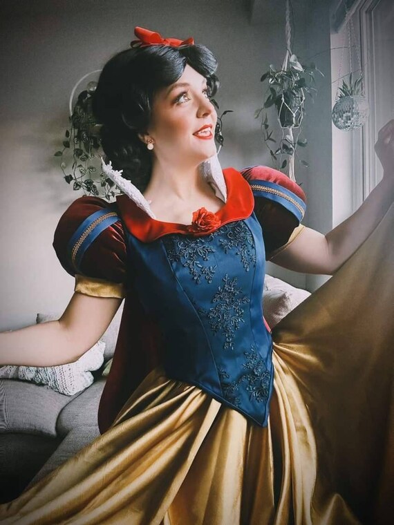 Disney vestido de Cosplay para mujer, Blancanieves, Princesa de