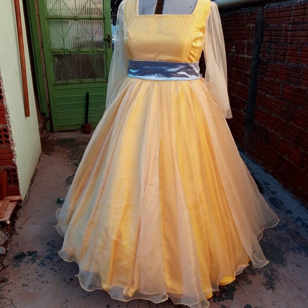 Anastasia Costume cosplay Dress yellow once upon a december version MADE to ORDER
