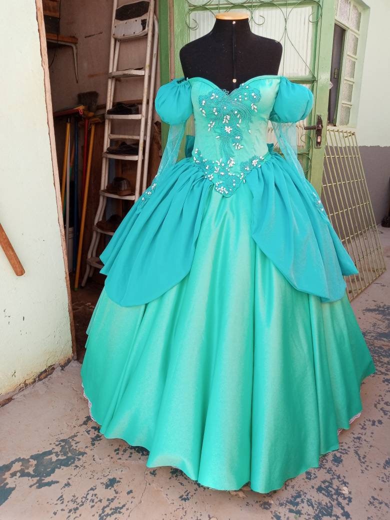 Ariel Teal Gown green dress costume cosplay adult disney Etsy